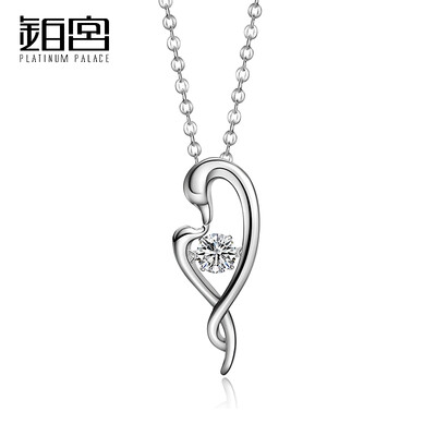 

Platinum Palace 925 Silver Necklace Female Swan Lady Pendant Lockbone Chain Jewelry