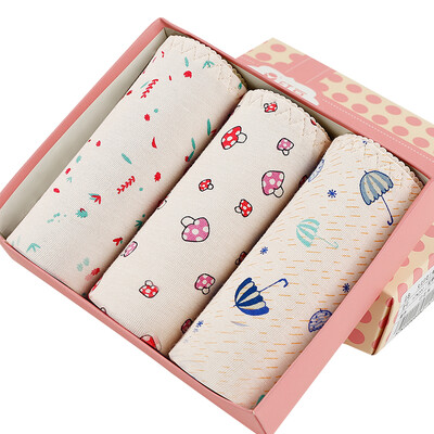 

Red beans hongdou underwear ladies underwear 3 cotton Mo India Shuanghua breathable briefs three-color group of 17595