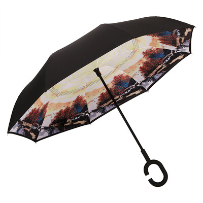 

Parkson umbrella 7103 double-decked umbrella-free umbrella double umbrella car with long-handled umbrella men&women rain&light folding large umbrella newspaper