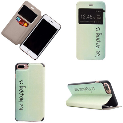 

Бабочка Улыбка Дизайн Кожа PU откидной крышки Кошелек Карты Чехол для iPhone 7 Plus