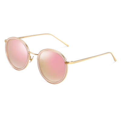 

Parsons (PARZIN) retro sunglasses TR90 light fashion big box tide female driver sunglasses 9890 black box reflective film ice blue