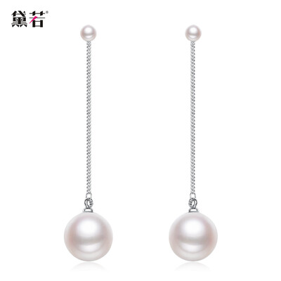 

Dai Ruo double-sided pearl earrings female models 925 silver lace flowers imitation zircon zircon earrings Korean fashion decorations send girlfriend Valentine's Day gift