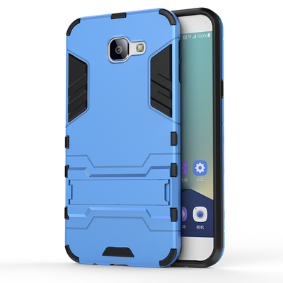 

Blue Slim Robot Armor Kickstand Shockproof Hard Rugged Rubber Back Case For SAMSUNG Galaxy A8 2016/A810