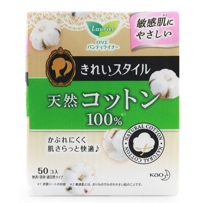 

Japan imported] Kao Le and Ya (laurier) natural cotton breathable pad 14cm * 50 non-fluorescent agent without incense