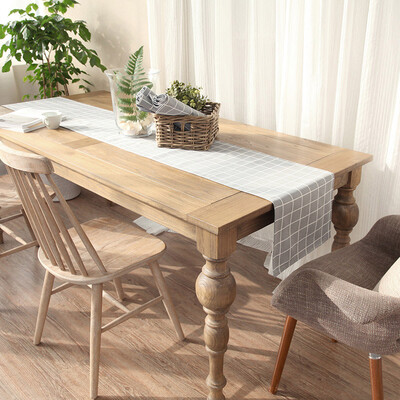 

FOOJO tablecloth Simple modern style tablecloth 140 * 180cm Flaxen Plaid