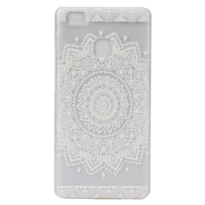 

White Flower Pattern Soft Thin TPU Rubber Silicone Gel Case Cover for HUAWEI P9 Lite