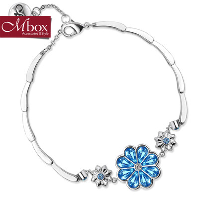 

женские модели Mbox браслета оригинального дизайн с использованием элементов Swarovski Хрустальную пару подружек FLORID рано на море голубого браслета