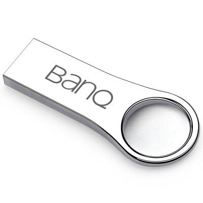 

banq F8 16GB waterproof shock metal flash disk boutique version of snow silver