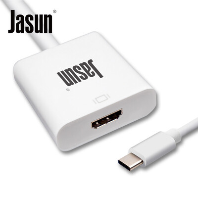 

JASUN USB31 Type-C to HDMI female HD converter TV monitor line 12-inch MacBook TV connection cable white JS-151