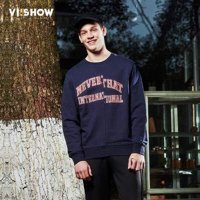 

Wei Xiu (viishow) sets of sweater men and women in Europe and the United States and the text of the alphabet printing tide men WD1585171 navy blue