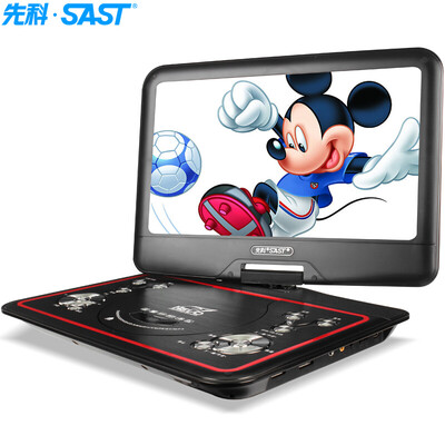 

(SAST) FL-128D Портативный мобильный DVD-плеер (Qiaohu dvd player старый человек поющий театр видео CD-плеер usb player 10,1 дюймов) черный