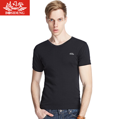 

BOSIDENG men&39s T-shirt BJN78045 cotton sweater men breathable bottoming shirt single black XXL