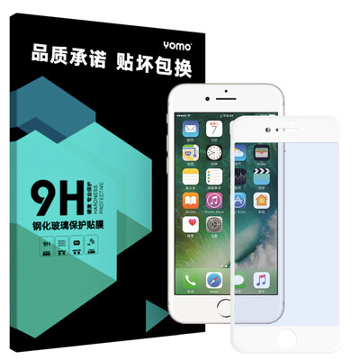 

【3D анти-синий】 YOMO iphone7 специальная стальная пленка Apple 7 мобильный телефон фильм 3D Rewan взрывозащищенный анти-синий полный охват защитная пленка белый