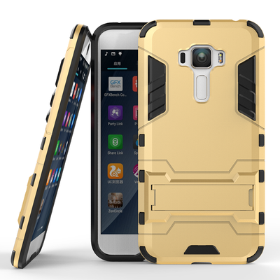 

Gold Slim Robot Armor Kickstand Shockproof Hard Rugged Rubber Back Case For ASUS Zenfone ZD552KL