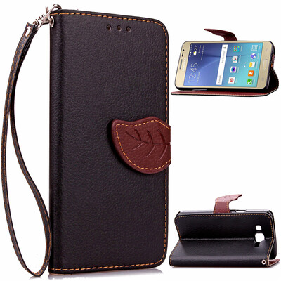

Black Design PU Leather Flip Cover Wallet Card Holder Case for Samsung Galaxy J2