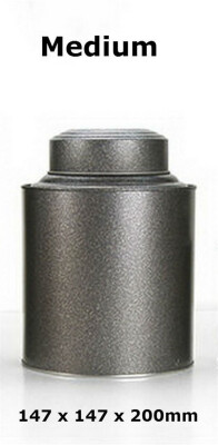 

Double Lid Tea Tin Metal Canister Coffee Can Jar Kitchen Storage Food Container gray 147x20cm