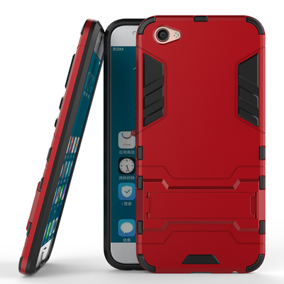 

Красный Slim Robot Armor Kickstand Ударопрочный жесткий корпус из прочной резины для VIVO X9