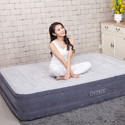 

INTEX 2 поколения вытяжной тип надувной кровати двойной высоты воздушной подушки кровать домой обеденная кровать открытый палатка складной кровать 152 * 203 * 33