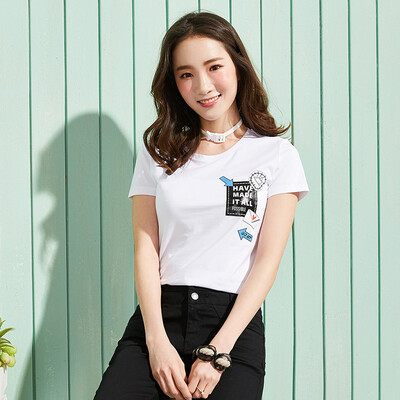 

Semir summer body rounded round neck round straight necklace girls shirt T-shirt 19037000206 bleached L