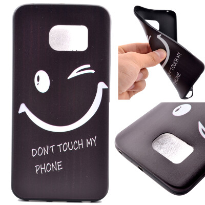 

Smiling face Pattern Soft Thin TPU Rubber Silicone Gel Case Cover for Samsung Galaxy S6 Edge