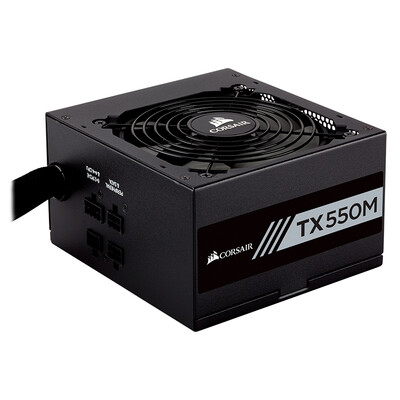 

Американский Corsair (USCorsair) рейтингу 550W TX550M настольного питания (80PLUS Gold / Active PFC / полумодульный / семь лет гарантии)