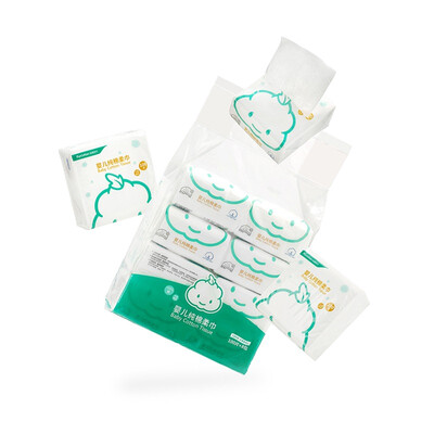 

Cotton era PurCotton baby cotton towel paper dry wet towel handkerchief paper 11 20cm 6 pack mention