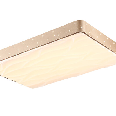 

Три мужчины Аврора под потолок железный полый прямоугольный оригинальный муара живой мастер-спальня лампы затемнением Золотой тонер 96W