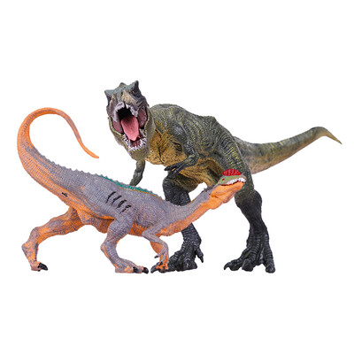 

One box surprise coloring dinosaur animal plastic model creative christmas children puzzle science and education toys Jurassic encyclopedia birthday gift 10 inch painted cartoon tyrants Wang Long