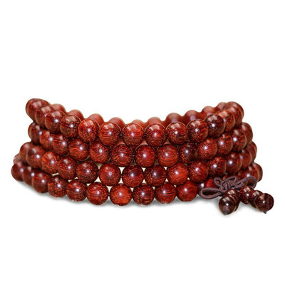 

Shi Yue jewelry 6mm lobular red sandalwood hand string red sandalwood sandalwood 108 Buddha beads bracelet male and female models