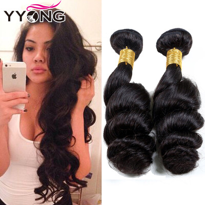 

8A Unprocessed Brazilian Loose Wave 4 Bundles Cheap Brazilian Hair Weave Bundles YYONG Hair Compqny Virgin Hair Loose Wave