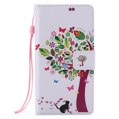 

Tree&Cat Design PU Leather Flip Cover Wallet Card Holder Case for HUAWEI P9 MINI