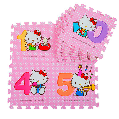 

Матильда детские циновки Hello Kitty мультфильм цифровых детской мозаика коврика ребенок восхождение коврик 30 * 30 * 1 см 10 шт.