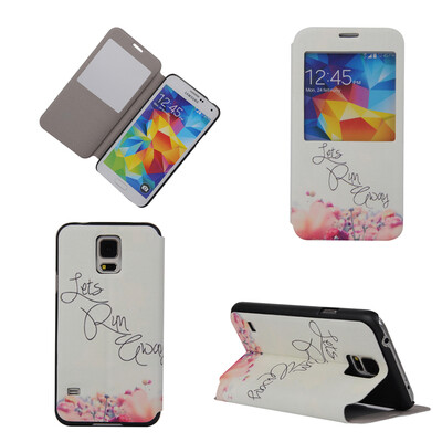 

Let's Run Design PU Leather Flip Cover Wallet Card Holder Case for Samsung Galaxy S5 Mini