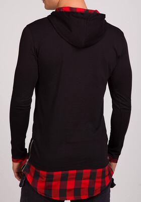 

New Men's Fashion Slim Long Sleeve Stitching Color Hoodies