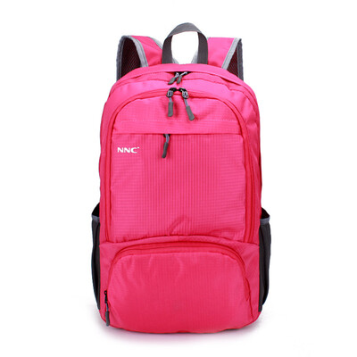 

NNC 0703012 men and women common daily shoulder bag light travel backpack skin bag folding compression portable red