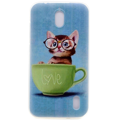 

Glasses cat Pattern Soft Thin TPU Rubber Silicone Gel Case Cover for Huawei Y625
