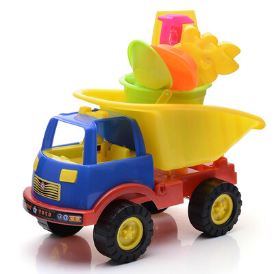 

father and mother (babamama) beach toys baby beach car outdoor 30cm trumpet dump truck bucket shovel 8 sets B3006