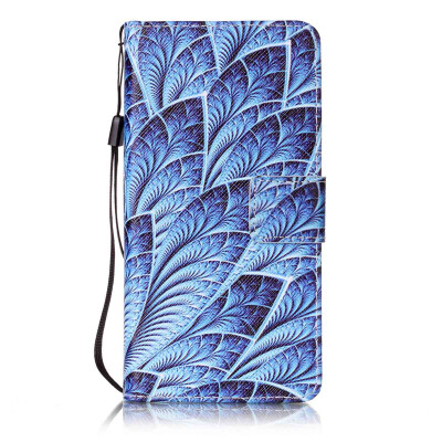 

Blue Dazzle Design PU Leather Flip Cover Wallet Card Holder Case for Huawei P8 Lite