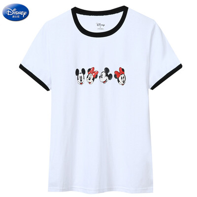 

DISNEY T-SHIRT Disney мультфильм стиль мода короткий рукав футболка г-жа случайные шею D17ST001 белый M