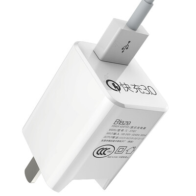 

BIAZE USB3.0 быстрая зарядка 9V / 2A телефон зарядное устройство M10 + Micro Android линии передачи данных один метр белый Samsung K5 поддерживает Android / проса / Huawei / Meizu / OPPO