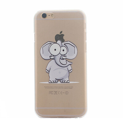 

Elephant Pattern Soft Thin TPU Rubber Silicone Gel Case Cover for IPHONE 66S