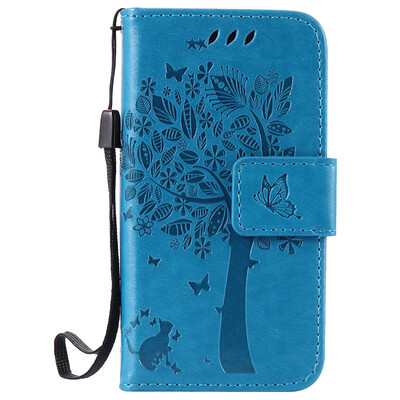 

Blue Tree Design PU кожа флип Обложка Кошелек Карты Держатель чехол для IPHONE 4