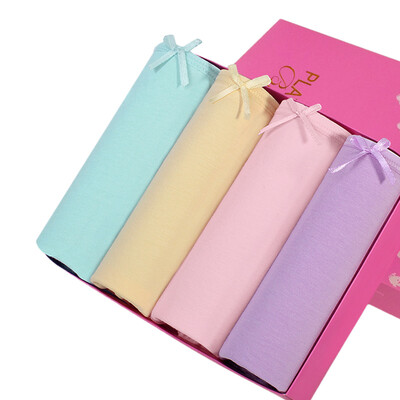 

Playboy 3955 Women&39s underwear Cotton Leggings Women&39s Triangle Underwear Waist Pants Women 4pcs Light Purple Tee Multicolor M