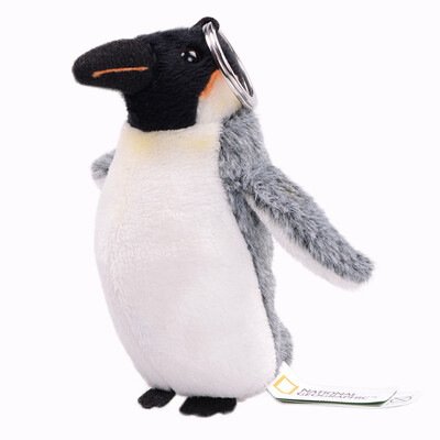 

National Geographic (НАЦИОНАЛЬНАЯ ГЕОГРАФИЧЕСКАЯ) Ключ-цепочка Animal Doll Плюшевые игрушки Моделирование Модель Детское животное Украшение мира Император Пингвин Брелок 4 дюйма
