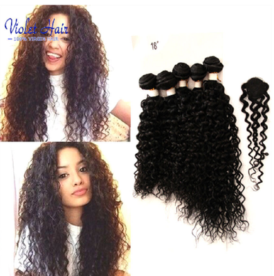 

Rosa queen hair products kinky curly hair bundles with closure deep curly hair 5 bundles with top closure 200g 12-20 inch