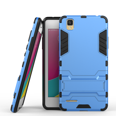 

Blue Slim Robot Armor Kickstand Shockproof Hard Rugged Rubber Back Case For OPPO A35