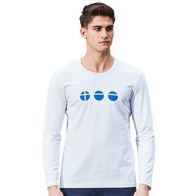 

Пионерский пионерский лагерь с длинным рукавом Футболка с геометрическим рисунком с круглым рукавом с длинным рукавом ACT702023 White L