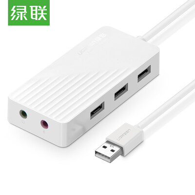 

Green UGREEN USB Splitter 20 External Independent Sound Card Free Drive HUB Hub Notebook Connection Headset Microphone 35mm Audio Converter 1 Meter White 30415