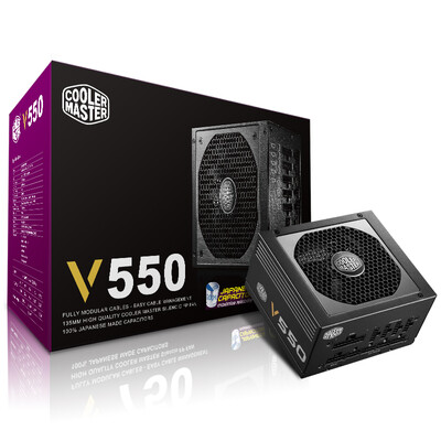 

CoolerMaster Rated 550W V550 Computer Power 80PLUS Gold Full Module All-Japan Capacitance Warranty 5 Years Desktop Power