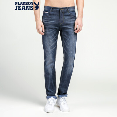 

Playboy PLAYBOYJEANS Джинсы мужские Slim Leisure Water Washing Straight Pants Молодежные корейские мужские брюки PB5114668 Cowboy Blue 34